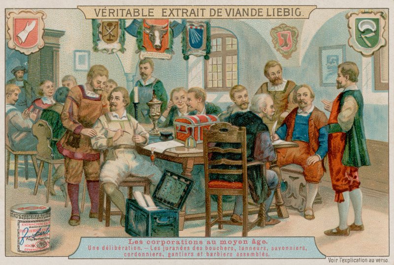 A hentesek, tímárok, szappanfőzők, cipészek, kesztyűsök és borbélyok céhei alkotó: European School