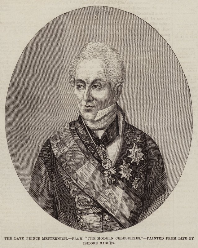 A néhai Metternich herceg (metszet) alkotó: European School