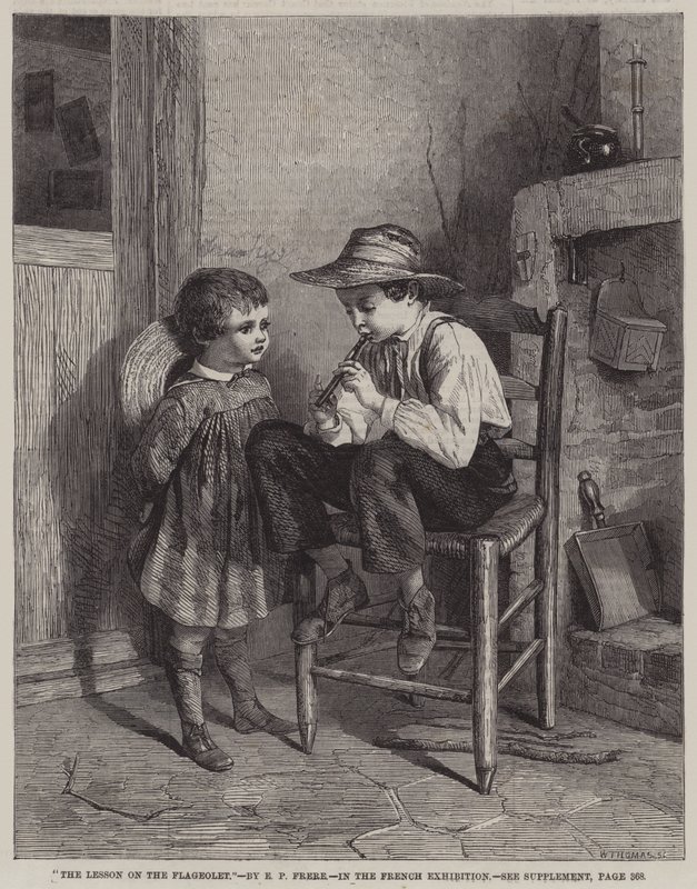 A lecke a Flageoletről (metszet) alkotó: European School