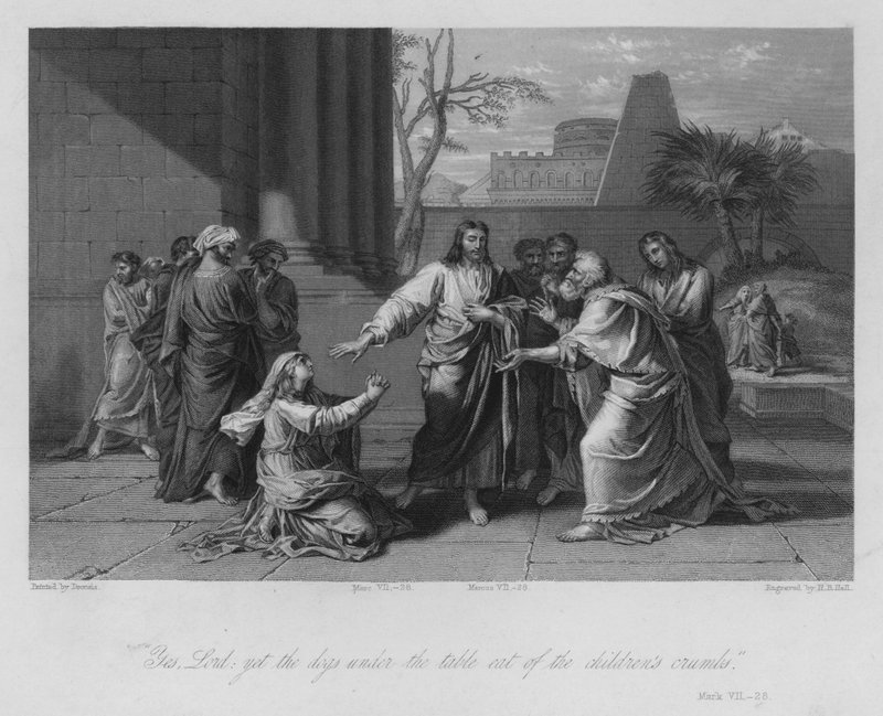 The Syrophenician Woman, Mark VII, 28 (metszet) alkotó: European School