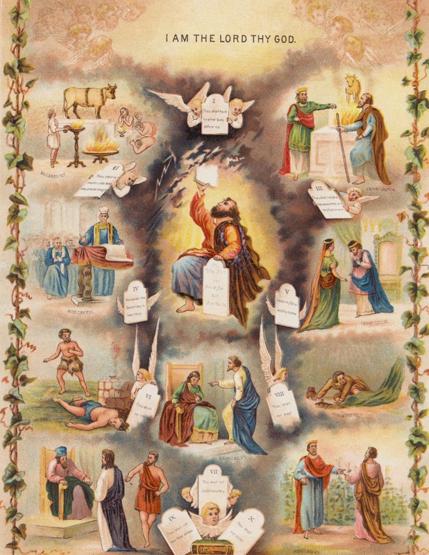 A tízparancsolat (színes litográfia) alkotó: European School