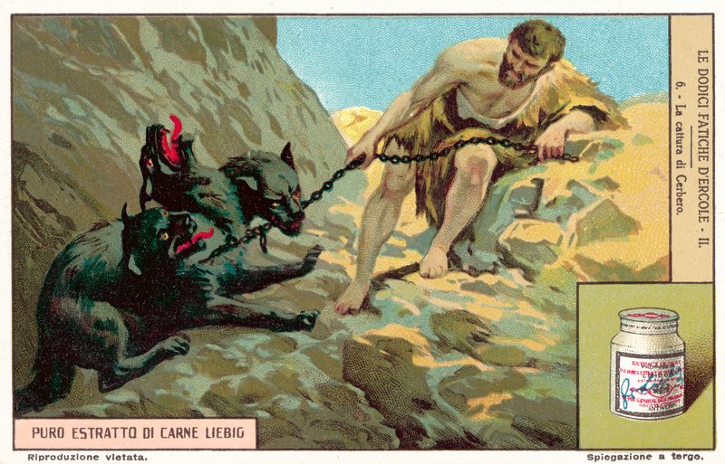 Cerberus elfogása (chromolitho) alkotó: European School