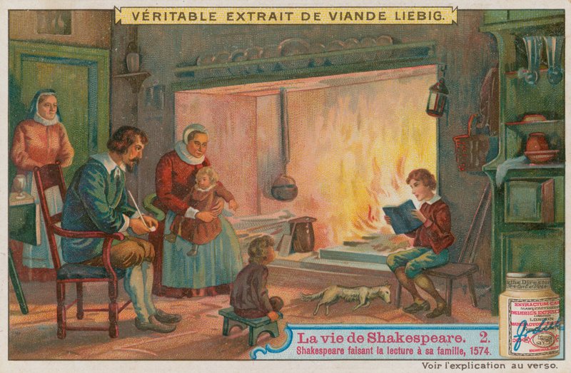 A fiatal Shakespeare felolvas a családjának, 1574 alkotó: European School