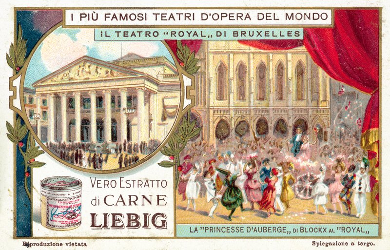 Theatre Royal de la Monnaie, Brüsszel (chromolitho) alkotó: European School