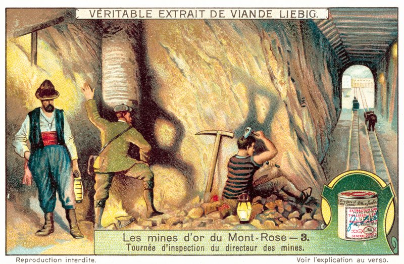 A Monte Rosa aranybánya igazgatójának körútja (chromolitho) alkotó: European School