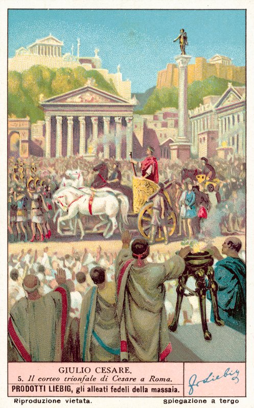 Julius Caesar diadala (chromolitho) alkotó: European School