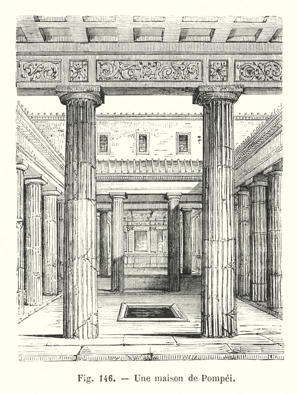 Egy ház Pompejiben (metszet) alkotó: European School