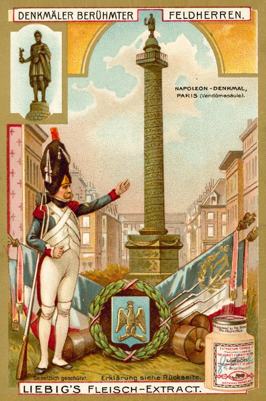 Vendome-oszlop, Napóleon emlékműve, Párizs (chromolitho) alkotó: European School