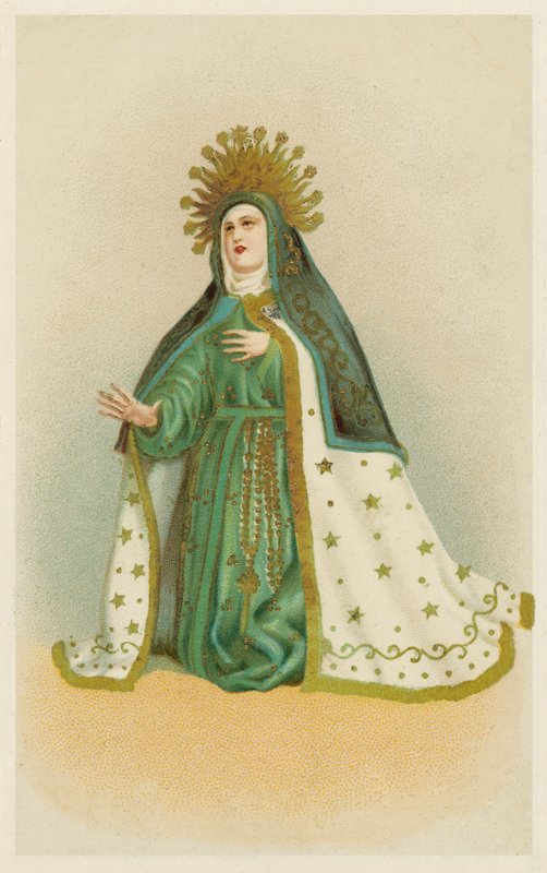 Szűz Mária (chromolitho) alkotó: European School