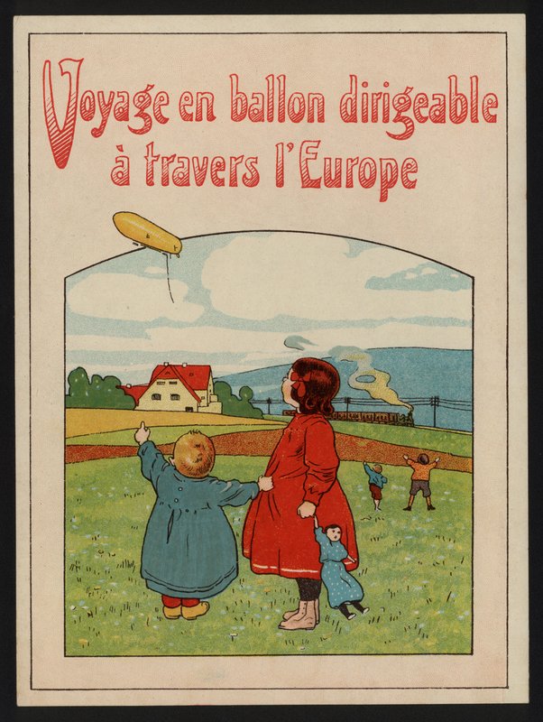 Irányítható léggömbös utazás Európa-szerte (színes litho) alkotó: European School