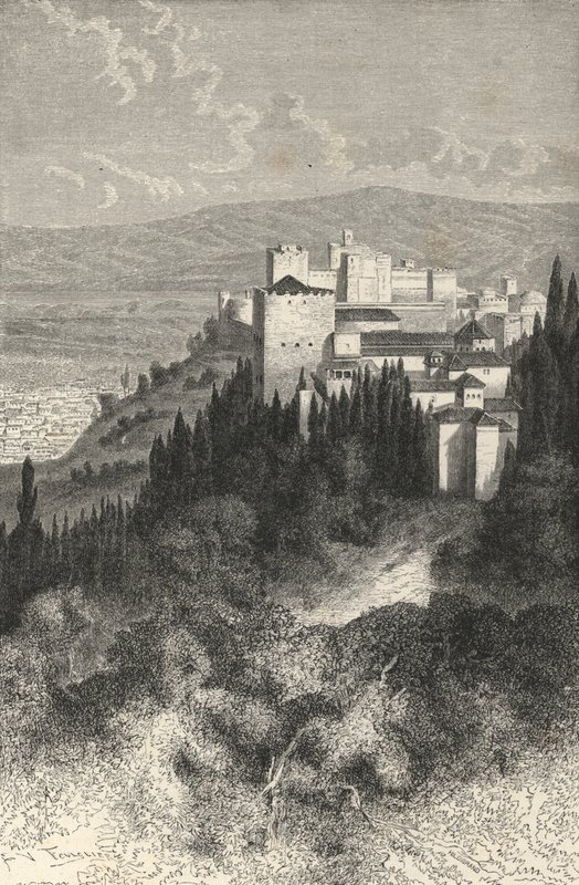 Az Alhambra külső képe (metszet) alkotó: European School