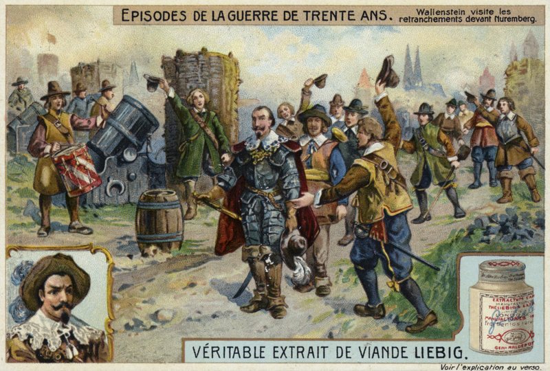 Wallenstein meglátogatja a nürnbergi mélyedéseket, 1632 alkotó: European School