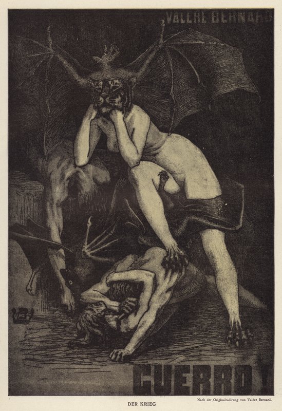 Háború (litho) alkotó: European School