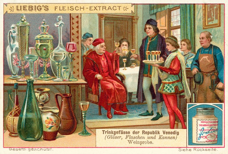 Borkóstoló a Velencei Köztársaságban (chromolitho) alkotó: European School