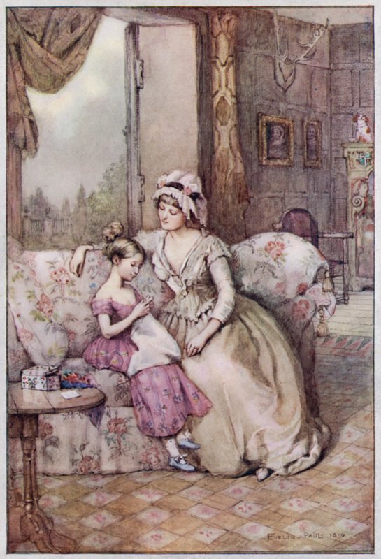 Illusztráció Cranfordhoz, Mrs. Gaskell (színes litó) alkotó: Evelyn Paul