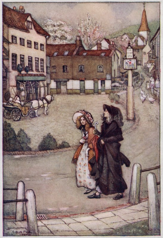 Illusztráció Cranfordhoz, Mrs. Gaskell (színes litó) alkotó: Evelyn Paul