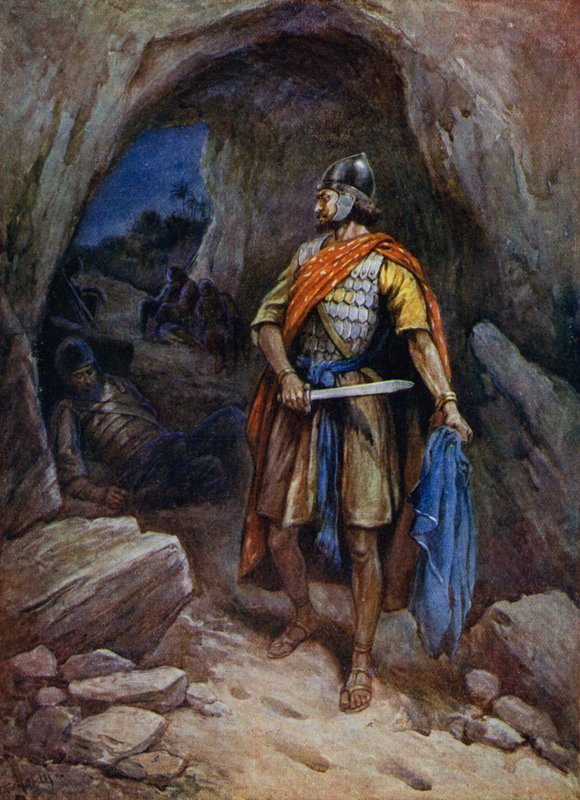Dávid átvágja Saul köpenyét alkotó: Evelyn Stuart Hardy