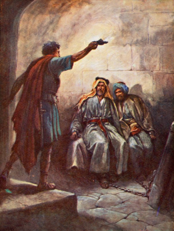 Pál és Silas a börtönben (színes litó) alkotó: Evelyn Stuart Hardy