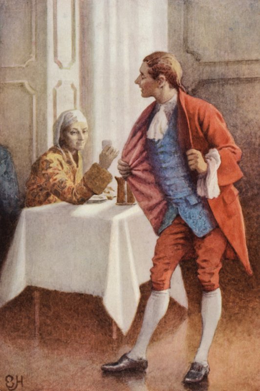 Illusztráció A szentimentális utazáshoz, Laurence Sterne alkotó: Everard Hopkins