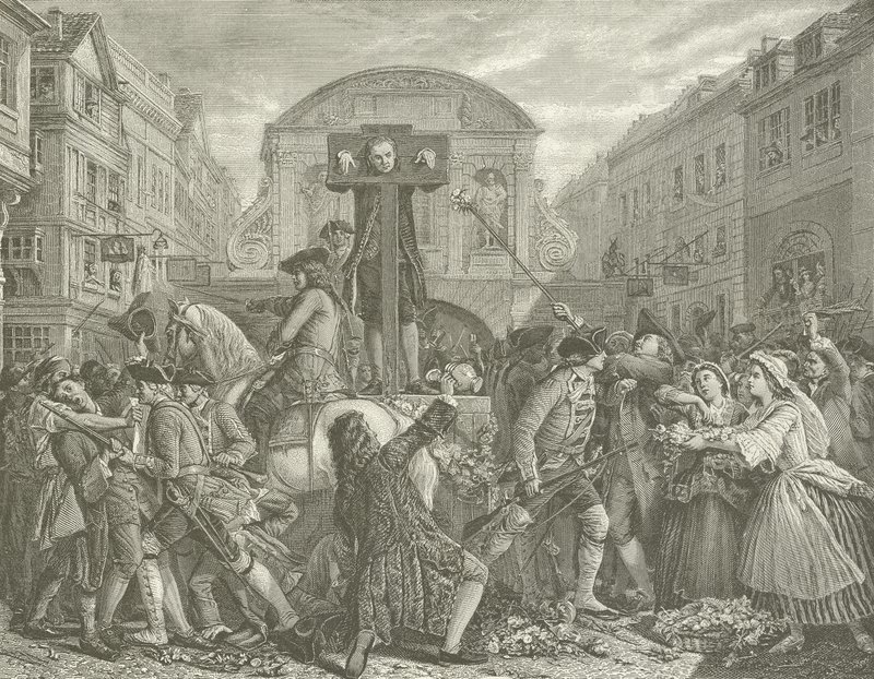 Daniel Defoe a pellengérben, 1703 alkotó: Eyre Crowe