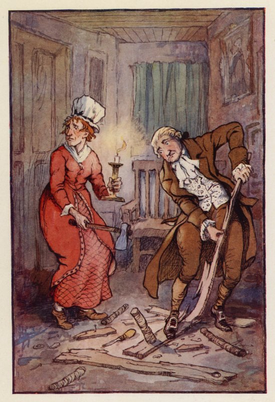 Illusztráció Charles Dickens A Tale of Two Cities című könyvéhez (színes litográfia) alkotó: F. M. B. Blaikie