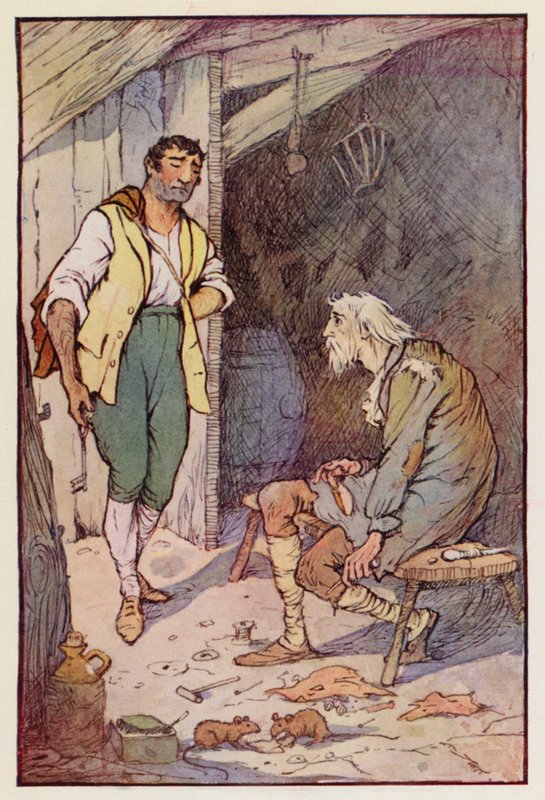 Illusztráció Charles Dickens A Tale of Two Cities című könyvéhez (színes litográfia) alkotó: F. M. B. Blaikie