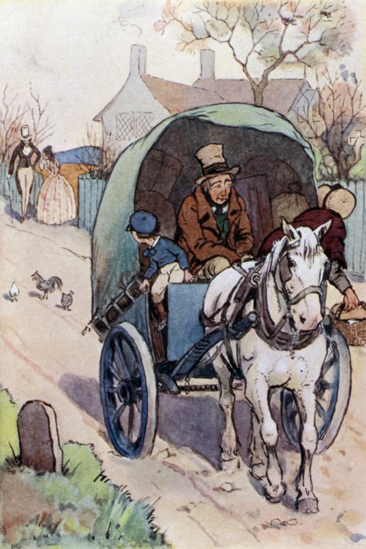 Illusztráció David Copperfield számára (színes litó) alkotó: F. M. B. Blaikie