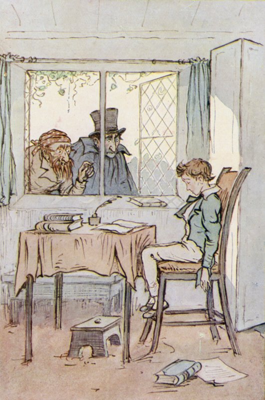 Illusztráció Oliver Twisthez (színes litó) alkotó: F. M. B. Blaikie