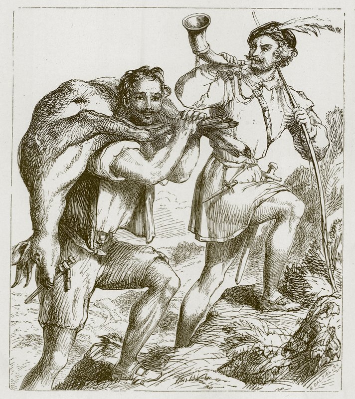 Robin Hood és Little John alkotó: F. Tayler
