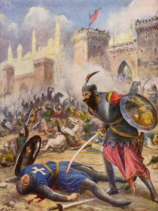 La Gerusalemme Liberata by Torquato Tasso: III. ének, 45. strófa (színes litográfia) alkotó: Fabio Fabbi