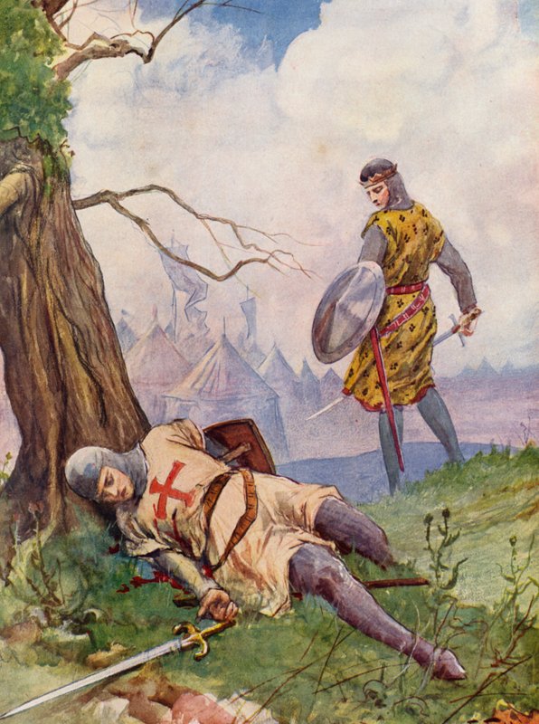 La Gerusalemme Liberata by Torquato Tasso: V. ének, 31. strófa (színes litográfia) alkotó: Fabio Fabbi