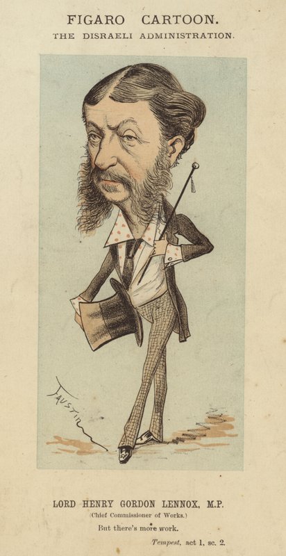 Lord Henry Gordon-Lennox, brit konzervatív politikus és kormányminiszter Benjamin Disraeli kormányában (színes litó) alkotó: Faustin (b.1847)