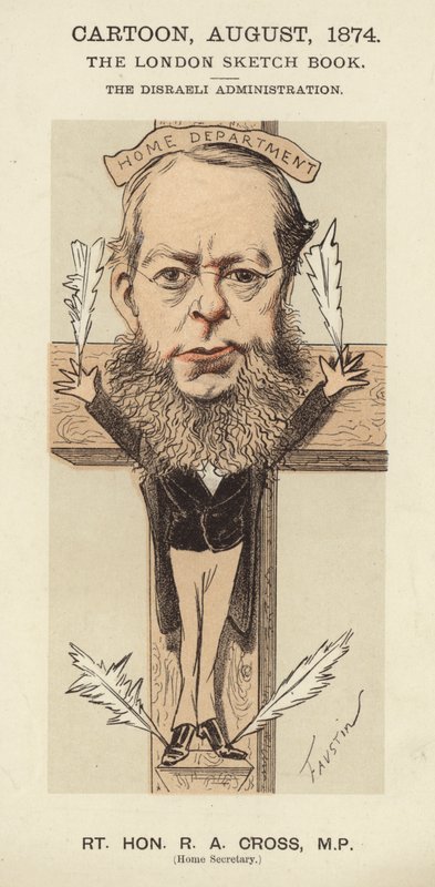 R A Cross, brit konzervatív politikus és Benjamin Disraeli kormányának belügyminisztere alkotó: Faustin (b.1847)