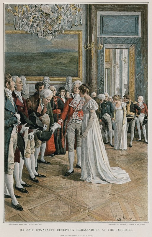 Madame Bonaparte fogadja a követeket a Tuileriákban alkotó: Felicien baron de Myrbach Rheinfeld