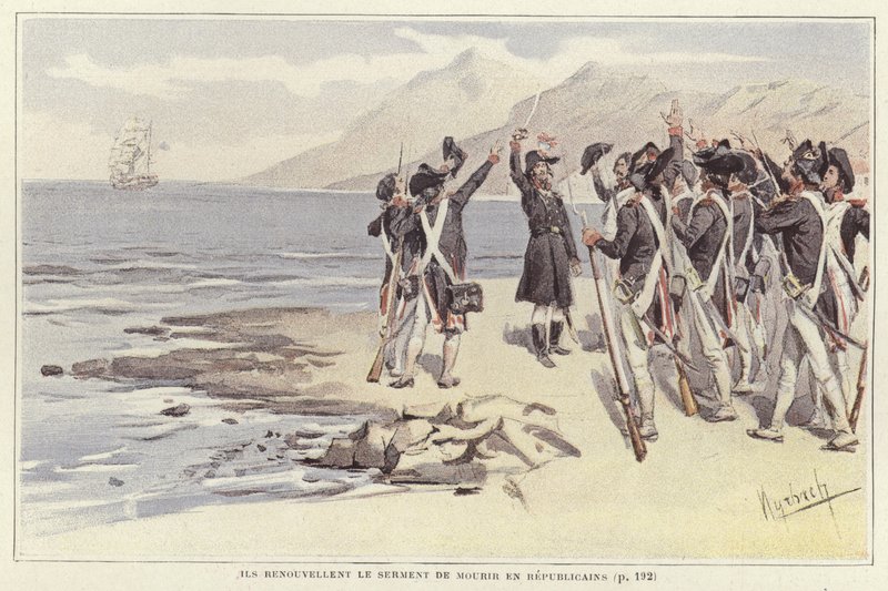 A katonák megújítják esküjüket, hogy meghalnak republikánusok alkotó: Felicien baron de Myrbach Rheinfeld