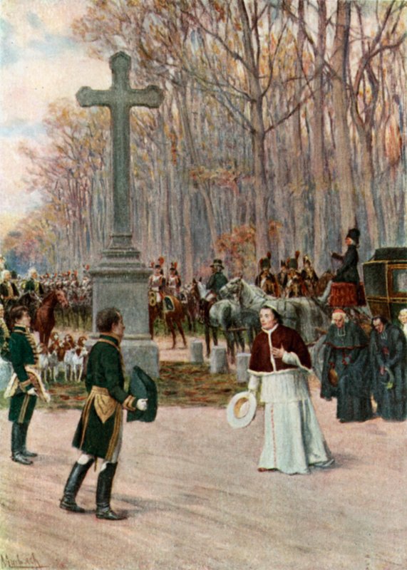 Napóleon és a pápa találkozója Fontainebleau-ban alkotó: Felicien baron de Myrbach Rheinfeld