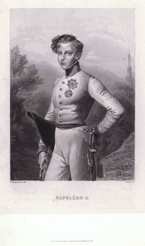 Napóleon Francois Joseph Charles Bonaparte, I. Napóleon francia császár fia (metszet) alkotó: Felix (after) Philippoteaux