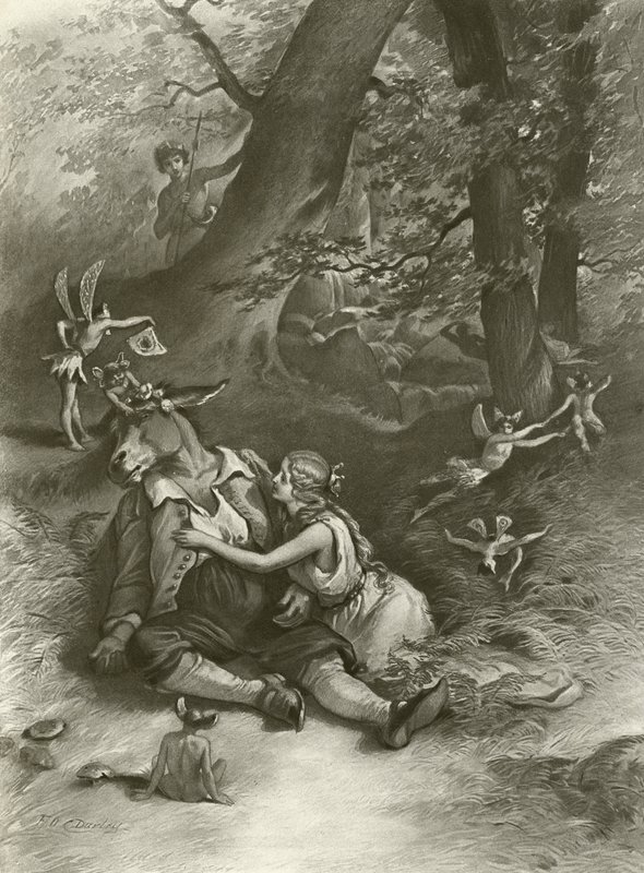 Szentivánéji álom. IV. felvonás, I. jelenet (mélynyomás) alkotó: Felix Octavius Carr Darley