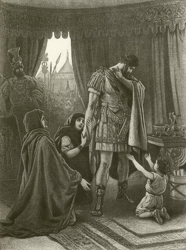 Coriolanus. V. felvonás, III. jelenet (mélynyomás) alkotó: Felix Octavius Carr Darley