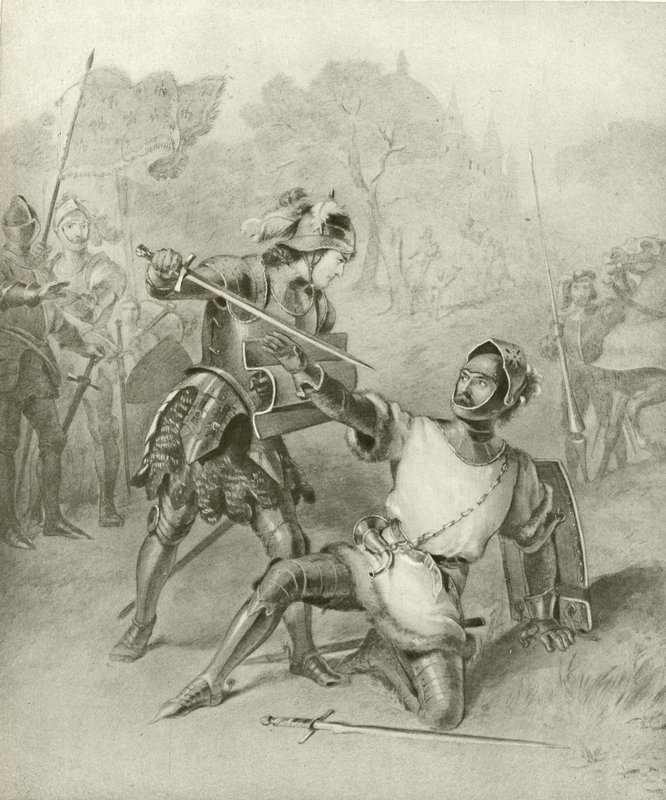 Henrik király első része VI. I. felvonás, II. jelenet (mélynyomás) alkotó: Felix Octavius Carr Darley