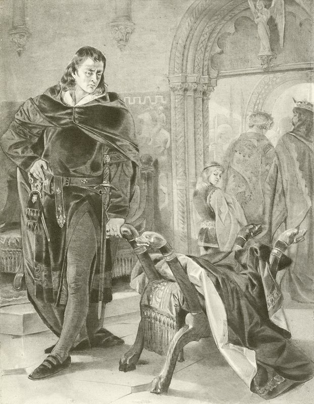 Hamlet. I. felvonás, II. jelenet (mélynyomás) alkotó: Felix Octavius Carr Darley
