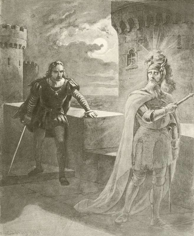 Hamlet. I. felvonás, V. jelenet (mélynyomás) alkotó: Felix Octavius Carr Darley