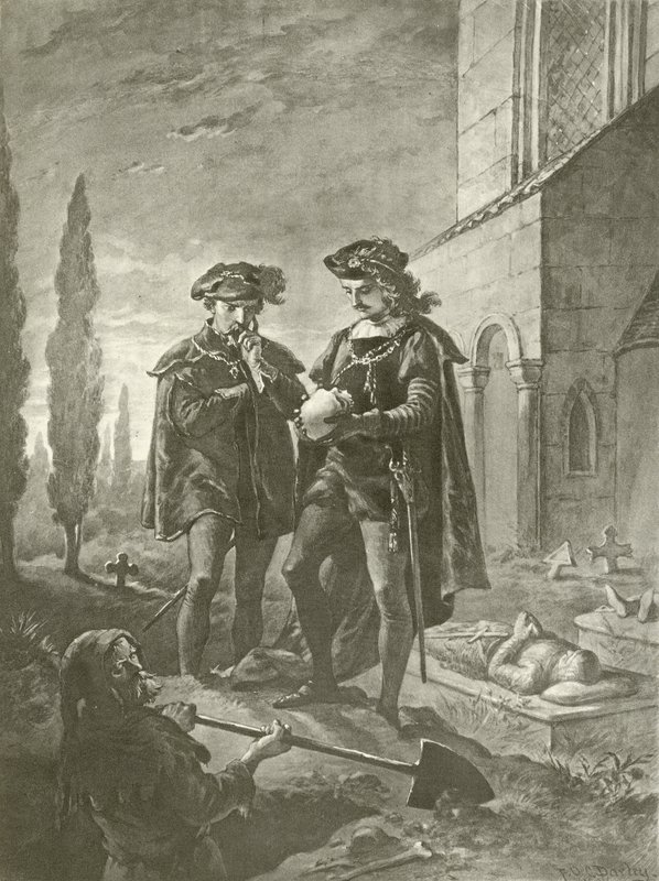 Hamlet. V. felvonás, I. jelenet (mélynyomás) alkotó: Felix Octavius Carr Darley