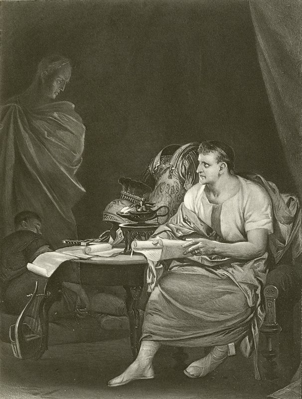 Julius Caesar. IV. felvonás, III. jelenet (mélynyomás) alkotó: Felix Octavius Carr Darley