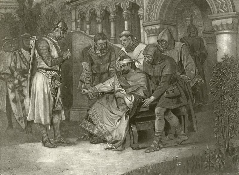 János király. V. felvonás, VII. jelenet (mélynyomás) alkotó: Felix Octavius Carr Darley