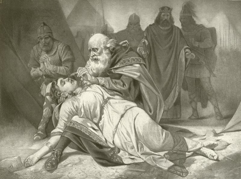 Lear király. V. felvonás, III. jelenet (mélynyomás) alkotó: Felix Octavius Carr Darley