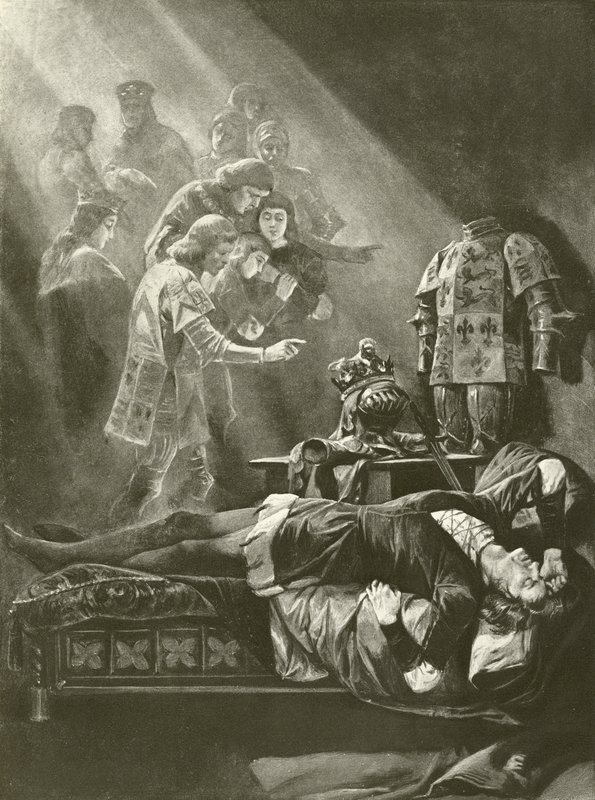 Richárd király III. V. felvonás, III. jelenet (mélynyomás) alkotó: Felix Octavius Carr Darley