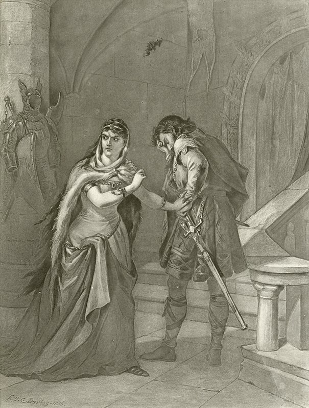 Macbeth. II. felvonás, II. jelenet (mélynyomás) alkotó: Felix Octavius Carr Darley