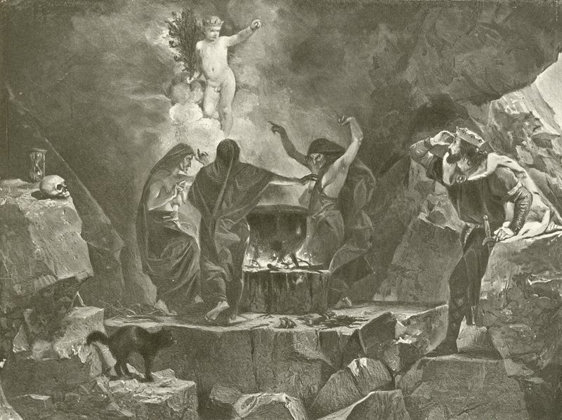 Macbeth. IV. felvonás, I. jelenet (mélynyomás) alkotó: Felix Octavius Carr Darley