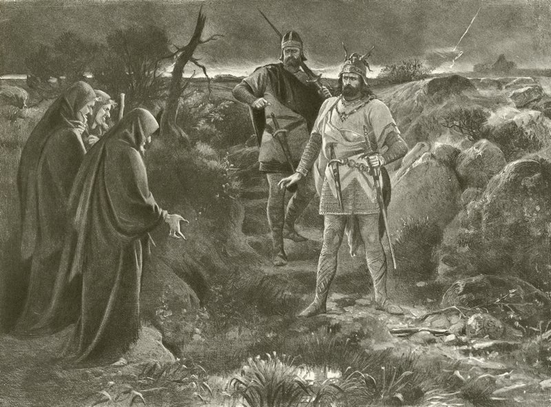 Macbeth. I. felvonás, III. jelenet (mélynyomás) alkotó: Felix Octavius Carr Darley